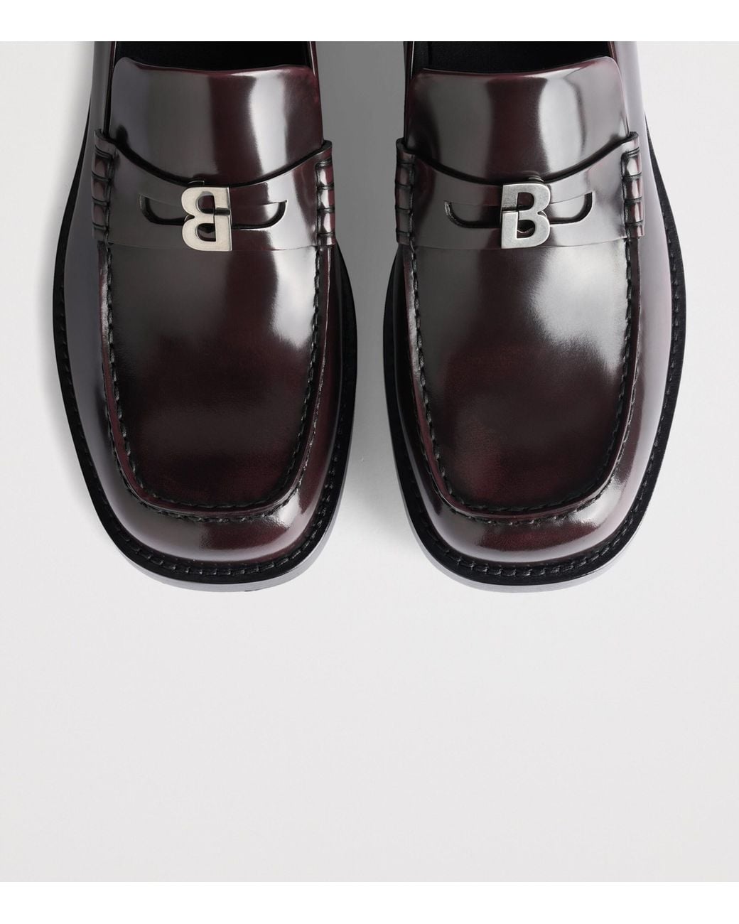 Balenciaga Brown Brushed Leather Comfy Loafers for men