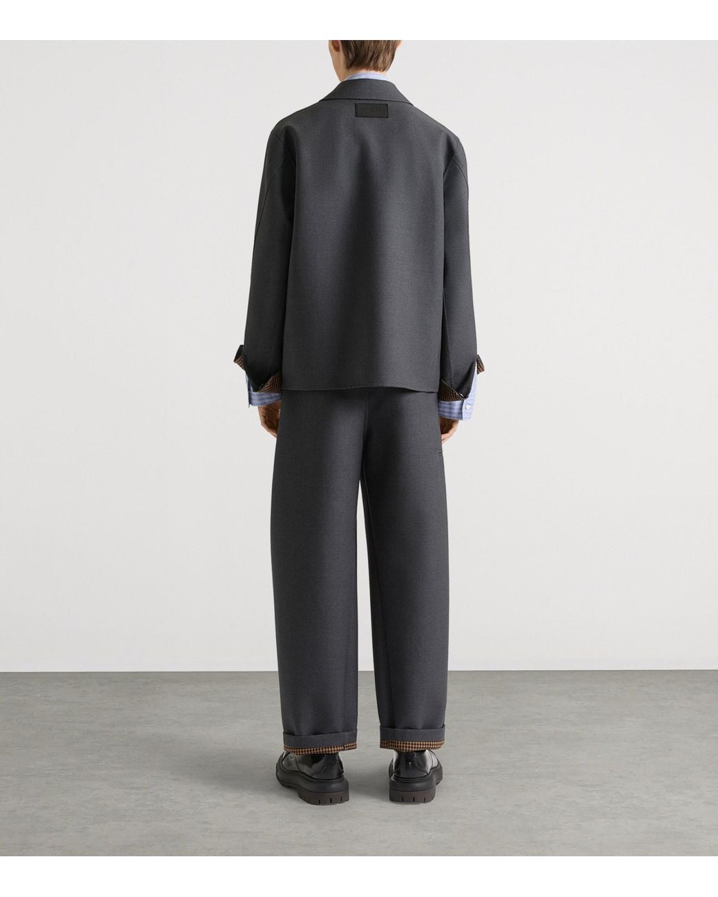 Givenchy Blue Wool-Silk Overshirt for men