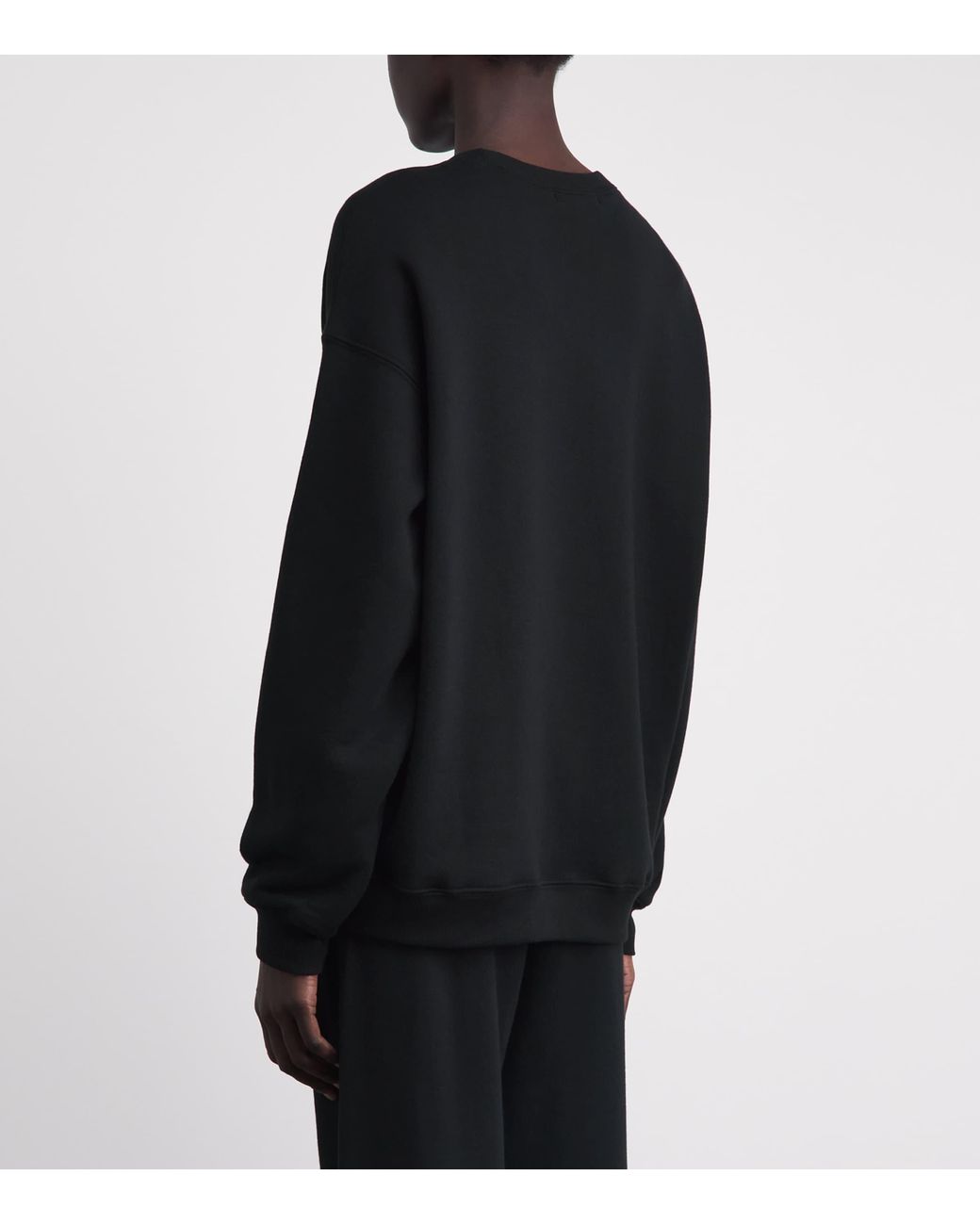 ÉTERNE Black French Terry Oversized Sweatshirt