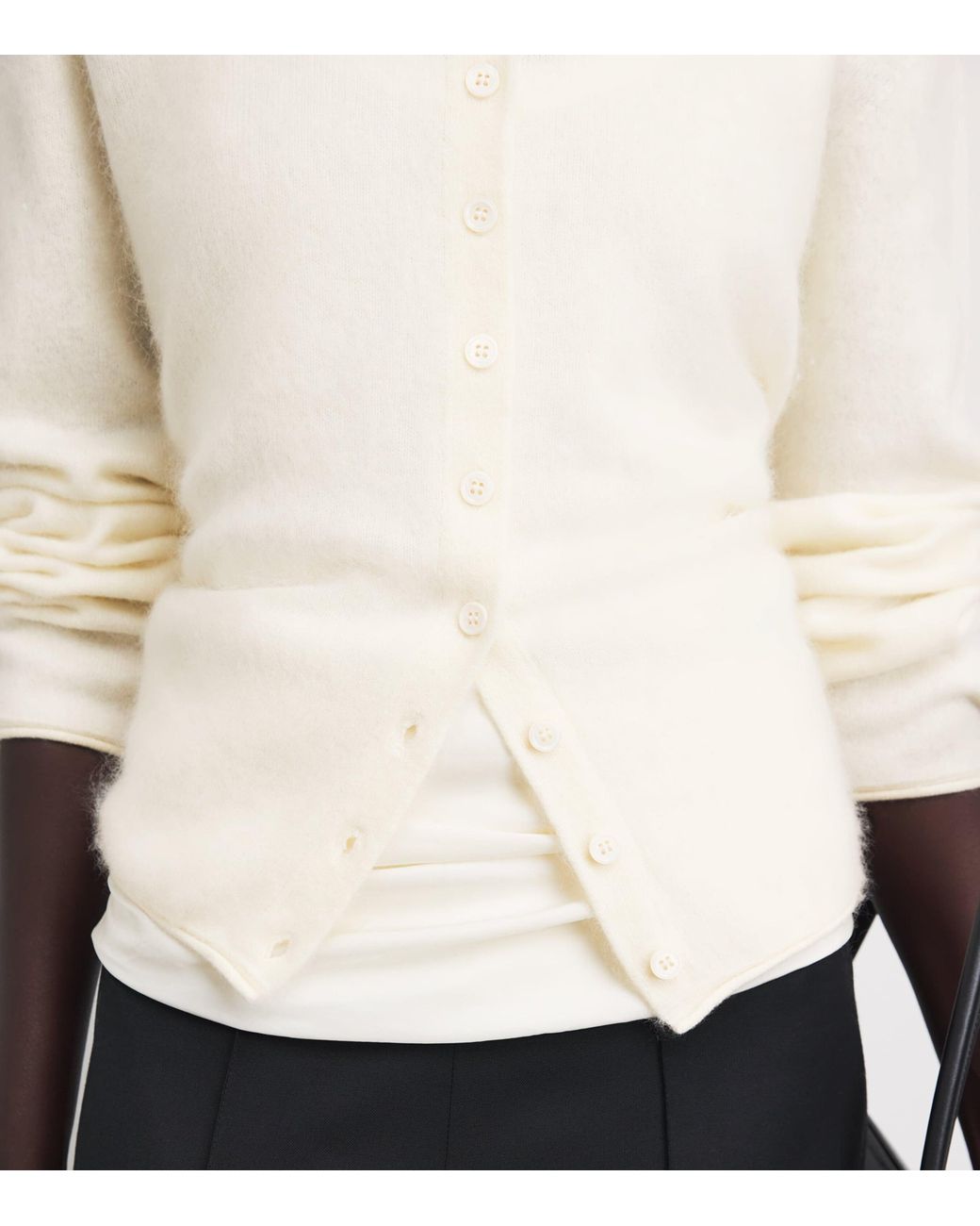 Voranida White Wool-Cashmere Maris Cardigan