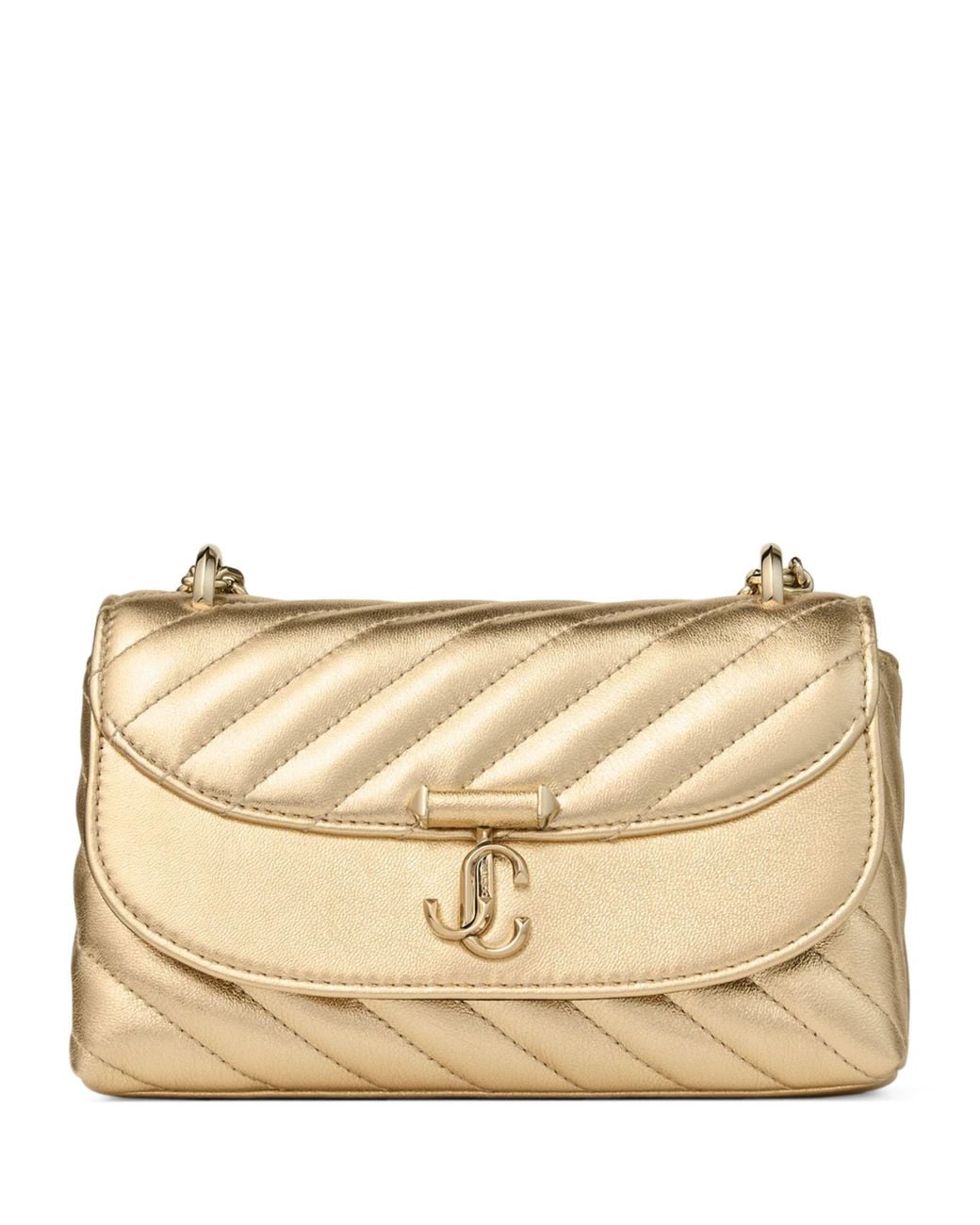 Jimmy Choo Natural Small Curve Leather Cross-Body Bag