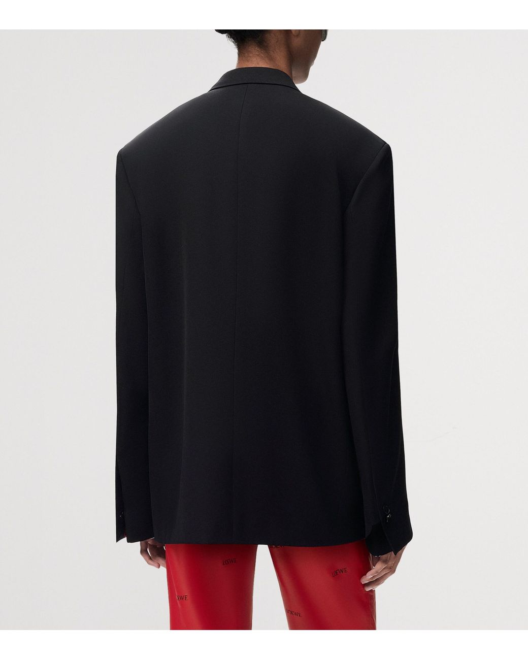 Loewe Blue Wool-Blend Layered-Cuff Blazer
