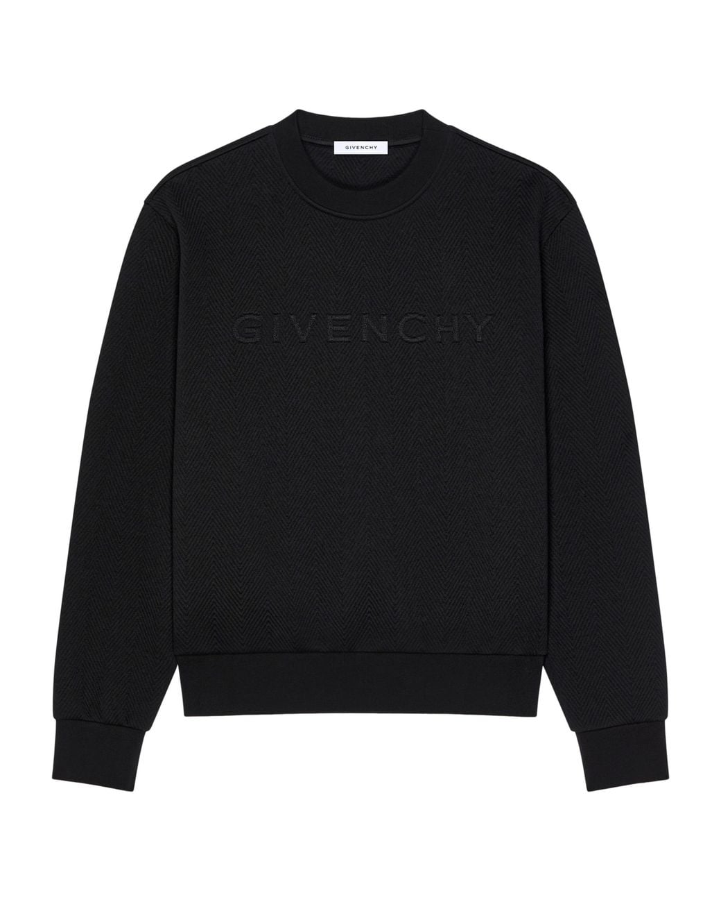 Givenchy Black Herringbone Sweatshirt for men