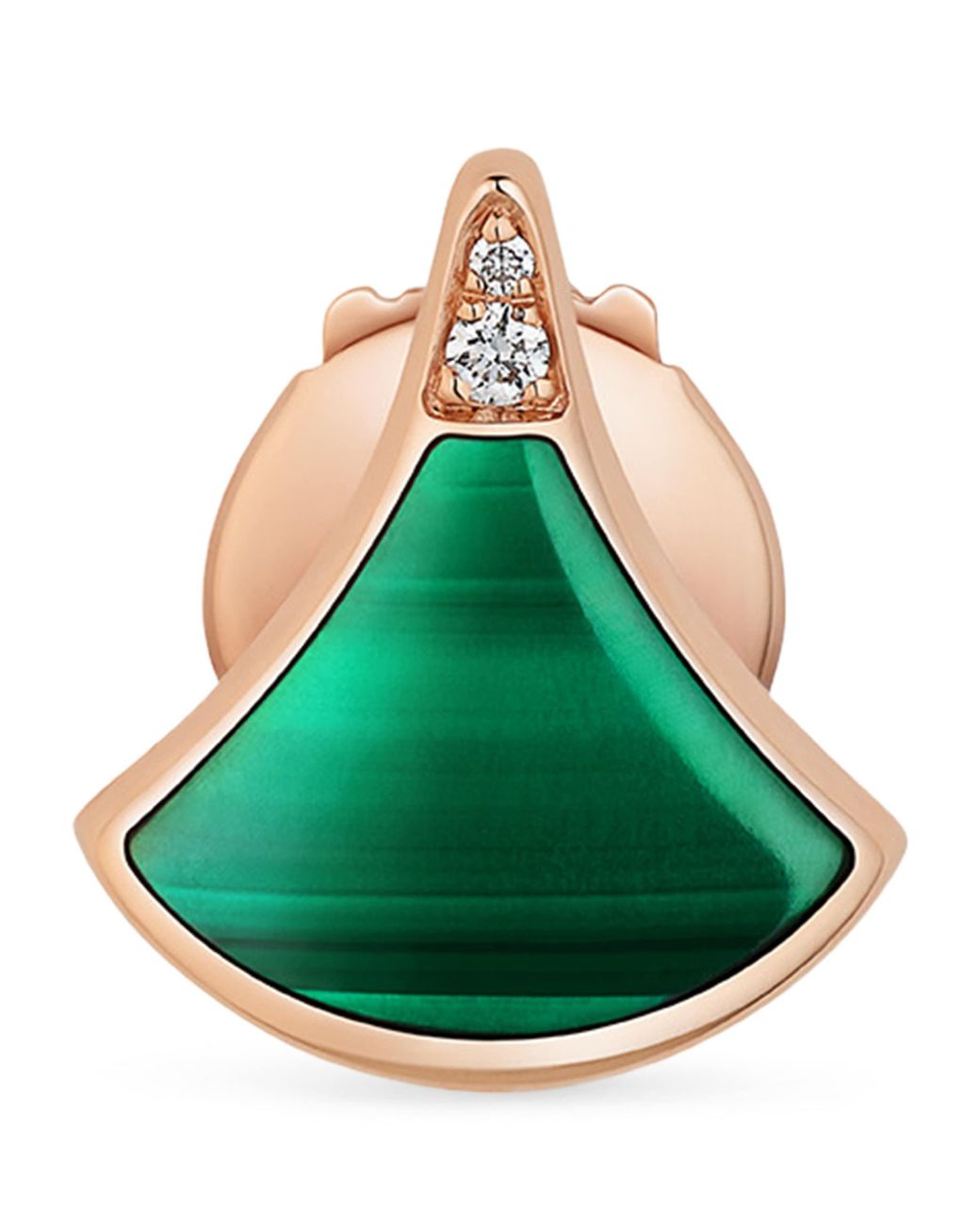 BVLGARI Green Diamond And Malachite Divas' Dream Stud Earring