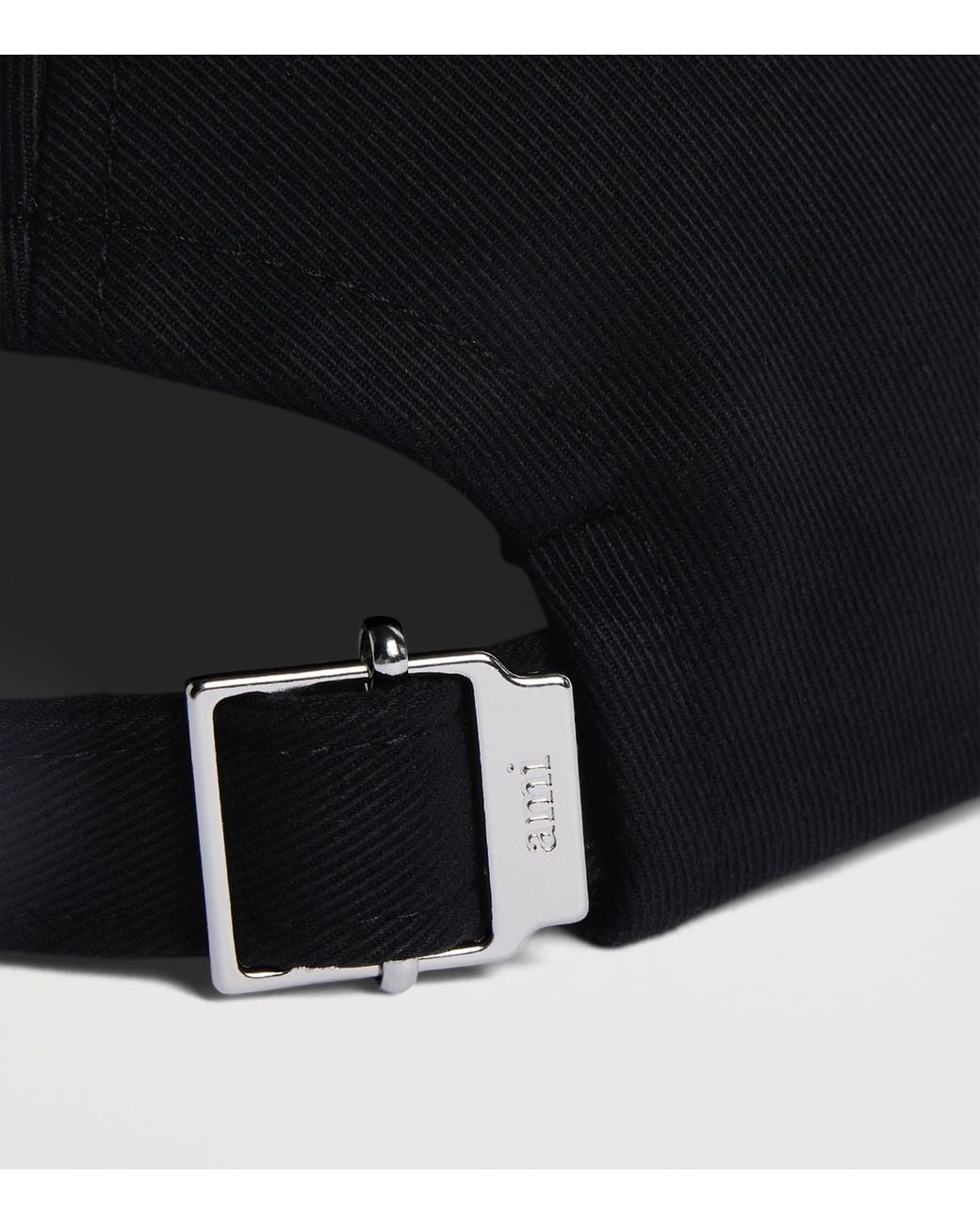 AMI Black Embroidered Logo Baseball Cap