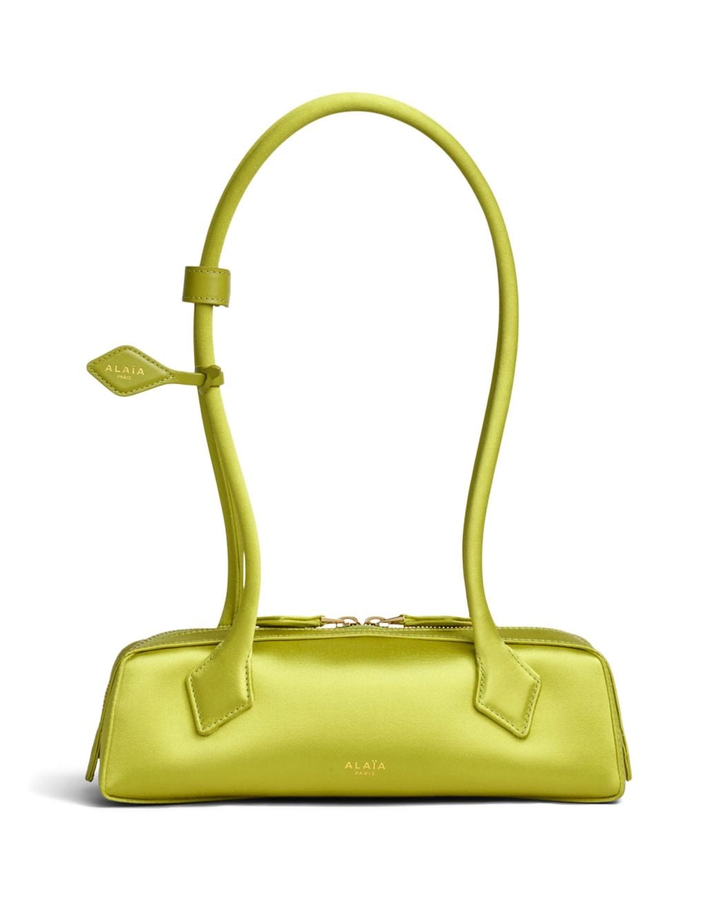 Alaïa Yellow Small Satin Le Teckel Shoulder Bag