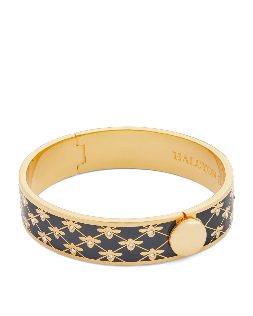 Halcyon Days Multicolor Plated Enamel Bee Sparkle Bangle for men