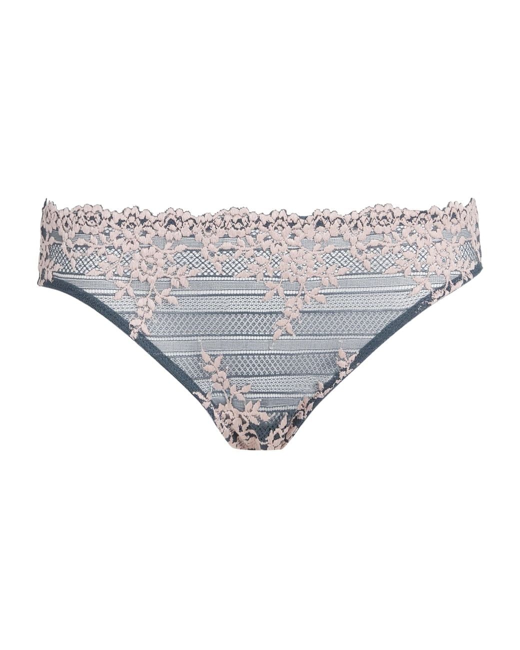 Wacoal Gray Embrace Lace Bikini Briefs