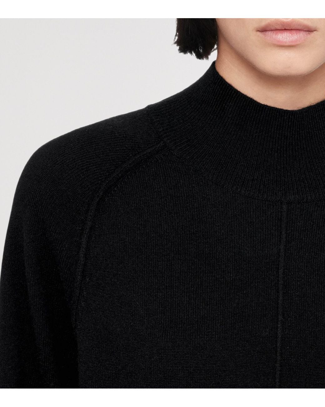 AllSaints Black Cashmere-Wool Fedi Sweater