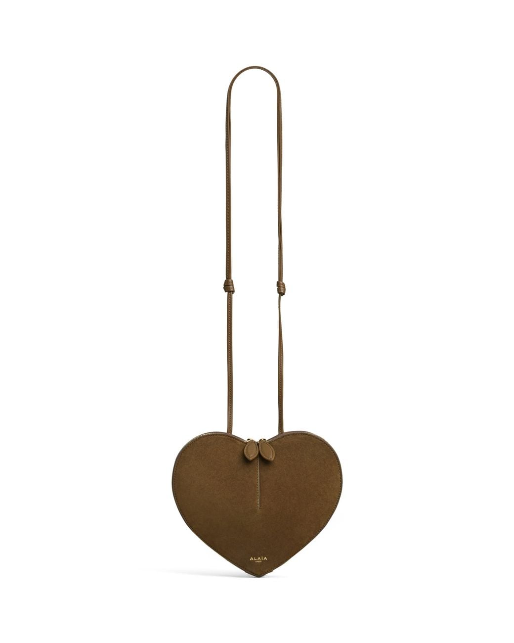 Alaïa Metallic Mini Suede Le Coeur Shoulder Bag