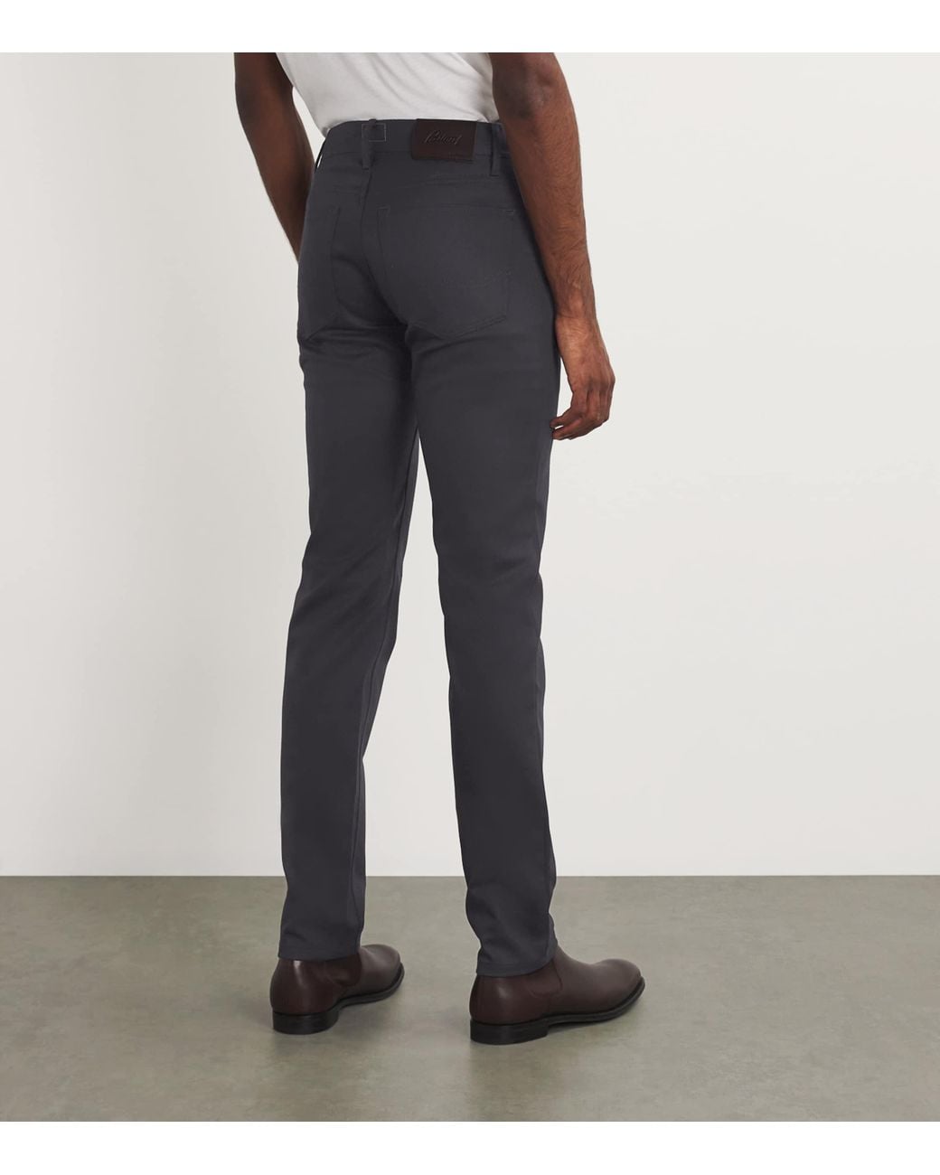 Brioni Blue Stretch-Cotton Straight Chamonix Jeans for men