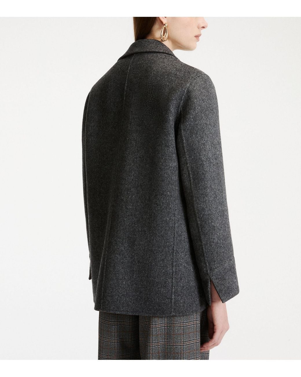 Marella Gray Wool Single-Breasted Blazer