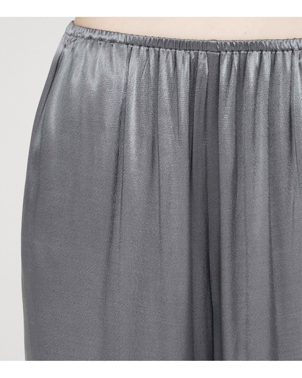 AllSaints Gray Crepe Lycia Wide-Leg Trousers