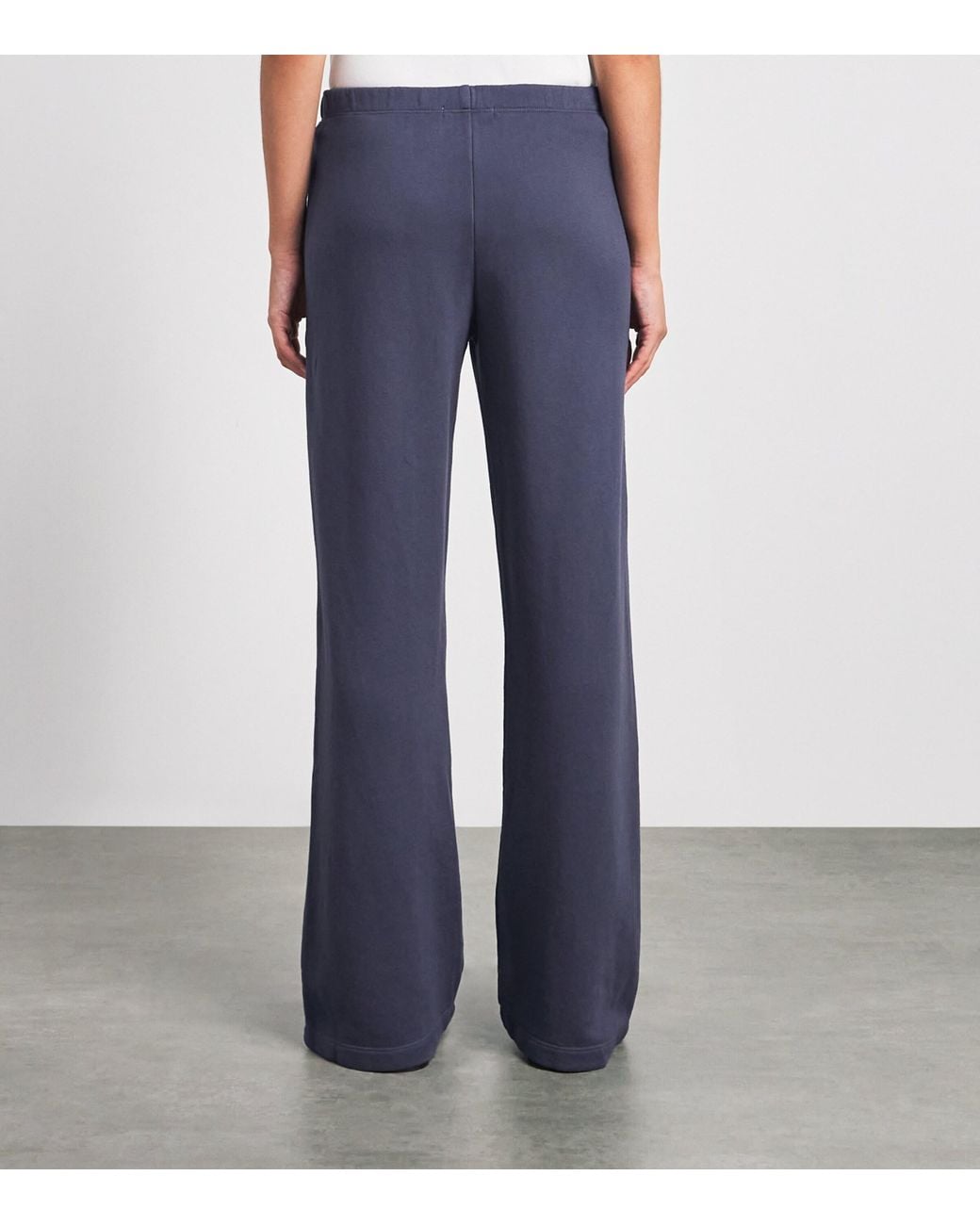 ÉTERNE Blue Cotton-Blend Wide-Leg Sweatpants