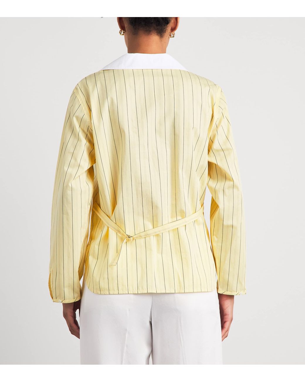 Sandro Natural Stripe Half-Placket Shirt