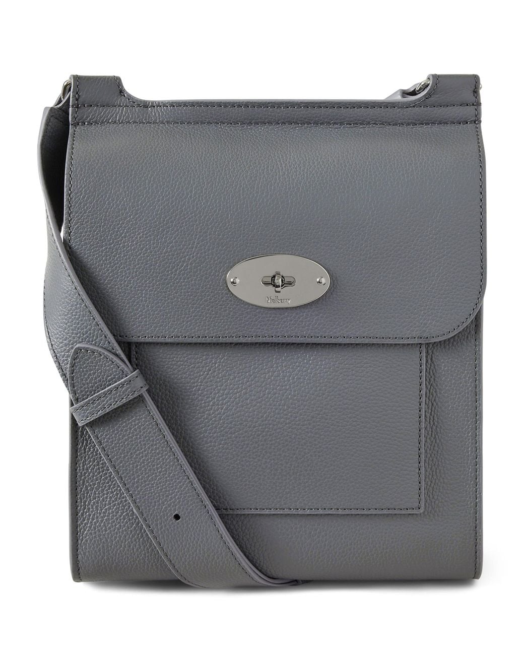 Mulberry Gray Leather Antony Messenger Bag for men