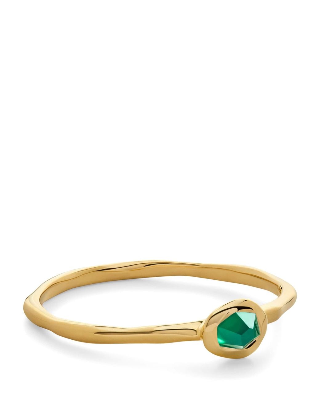 Monica Vinader Yellow Vermeil And Onyx Odyssey Stacking Ring