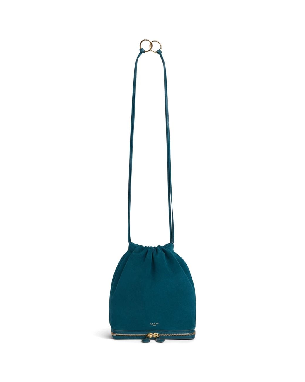 Alaïa Blue Suede Le Ponchon Cross-Body Bag