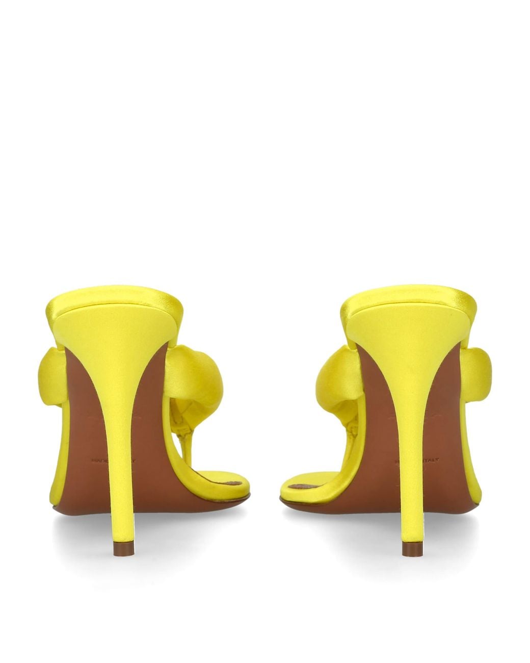 Alaïa Yellow Satin Thong Sandals 90