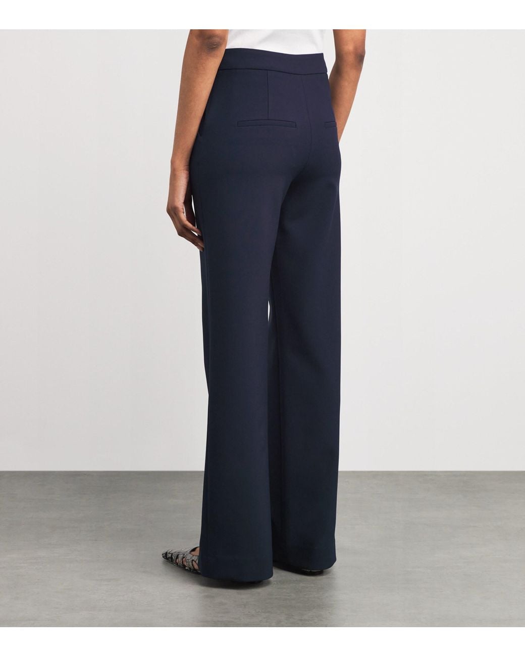 Veronica Beard Blue Tonelli Wide-Leg Trousers