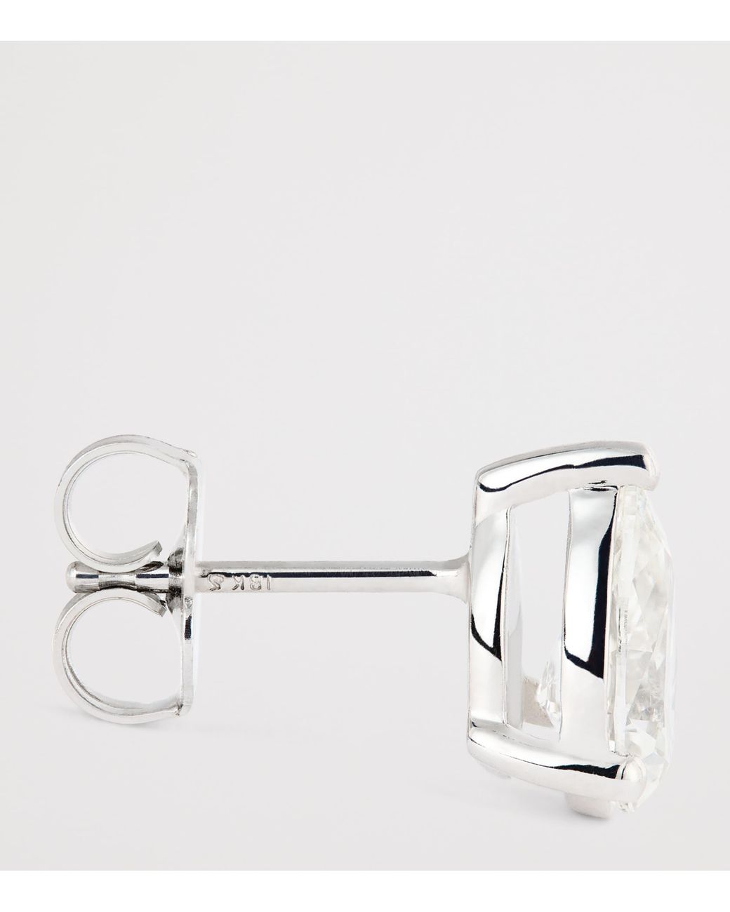 Harrods White And Diamond Pear Stud Earrings