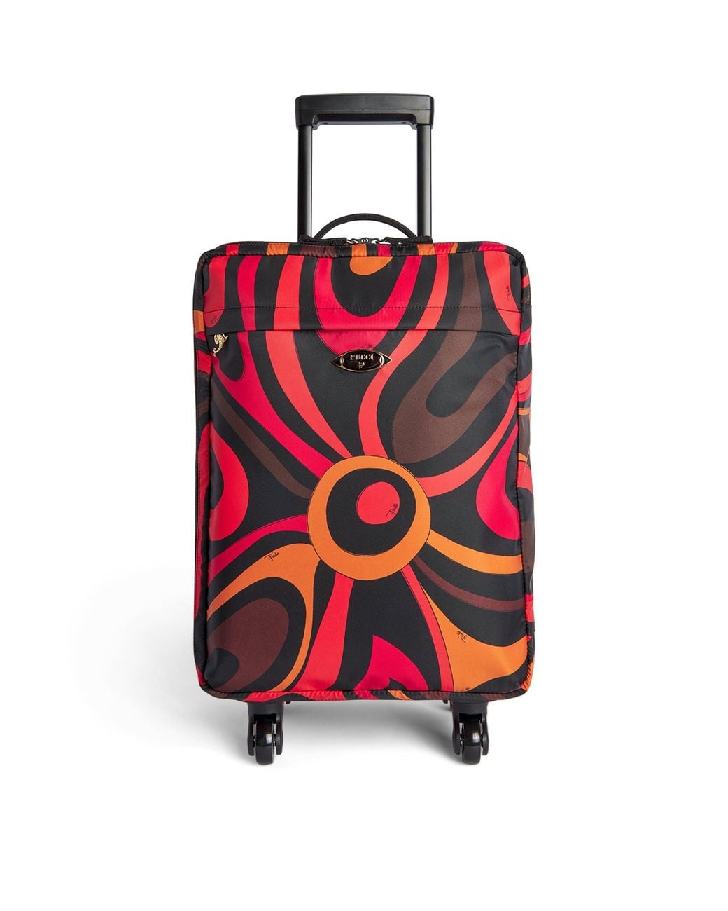 Emilio Pucci Red Marmo Print Cabin Suitcase
