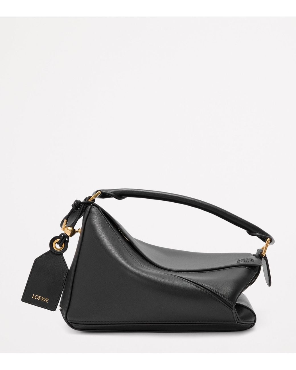 Loewe Black Small Leather Featherlight Puzzle Top-Handle Bag
