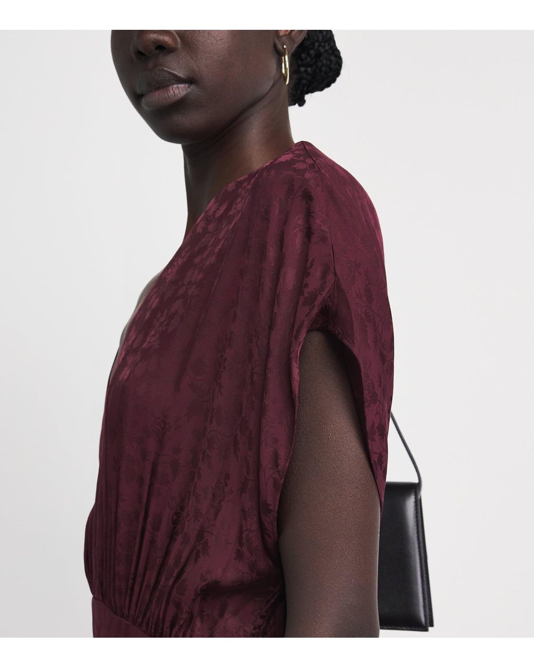 Maje Purple Jacquard Maxi Dress