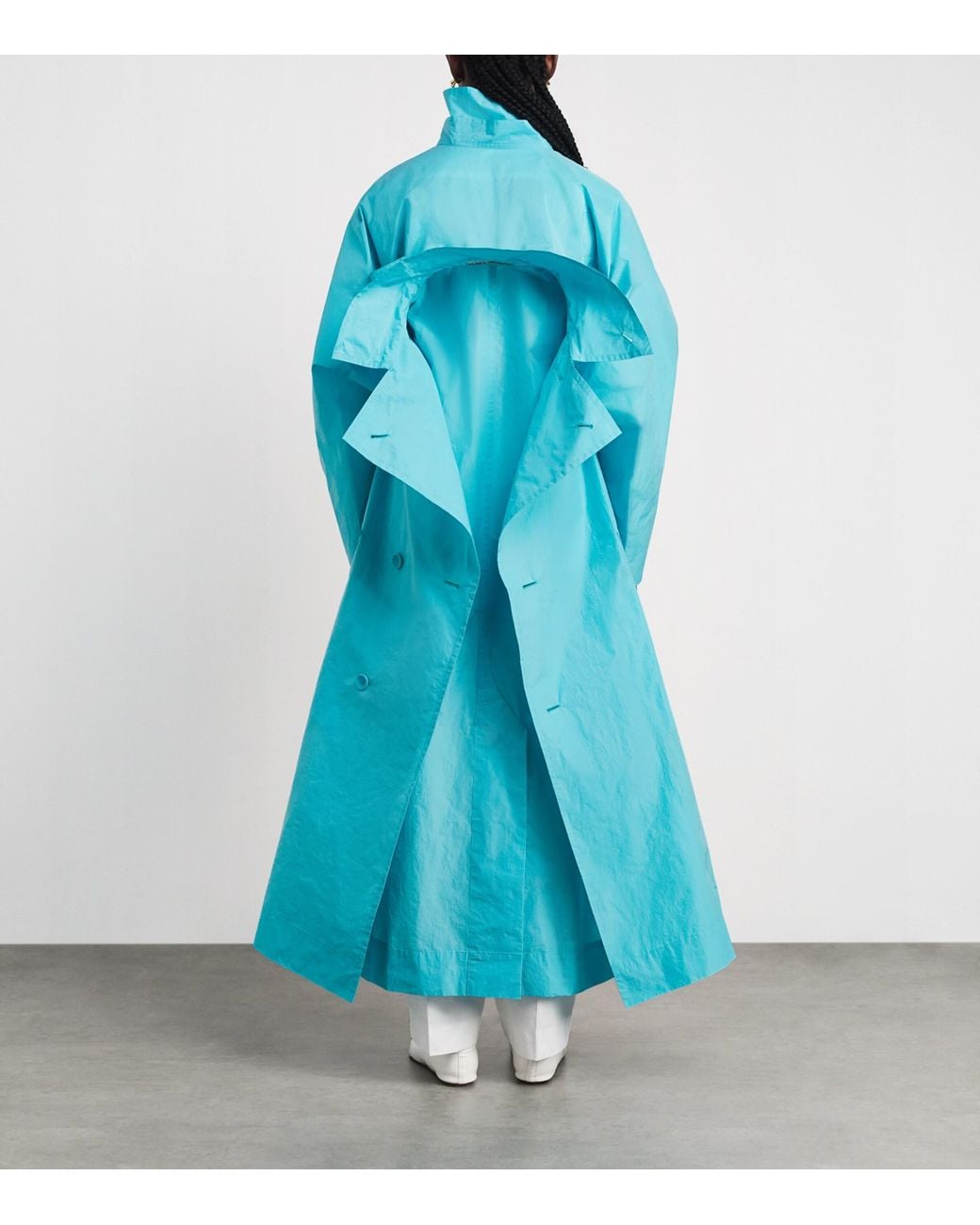Issey Miyake Blue Correlation Trench Coat