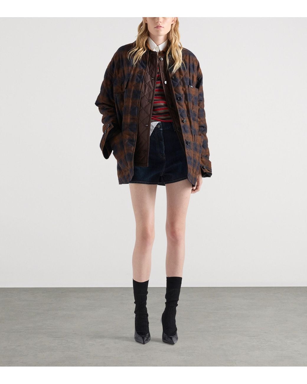 Prada Brown Re-Nylon Quilted Jacket