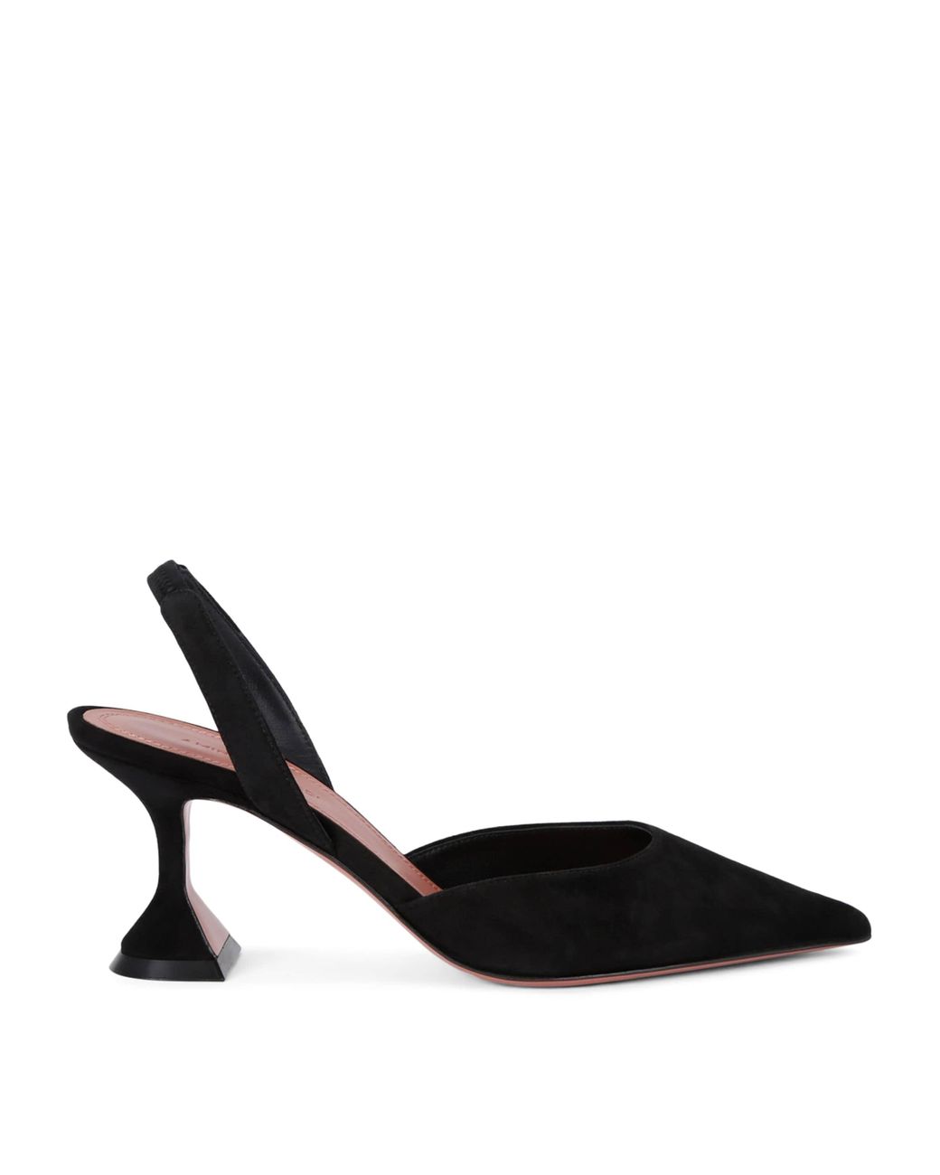 AMINA MUADDI Black Suede Holli Slingback Pumps 70