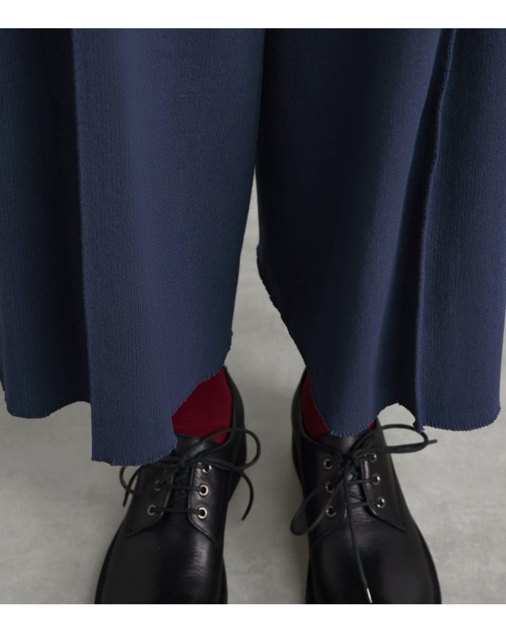 Issey Miyake Blue Cropped Campagne Wide-Leg Trousers