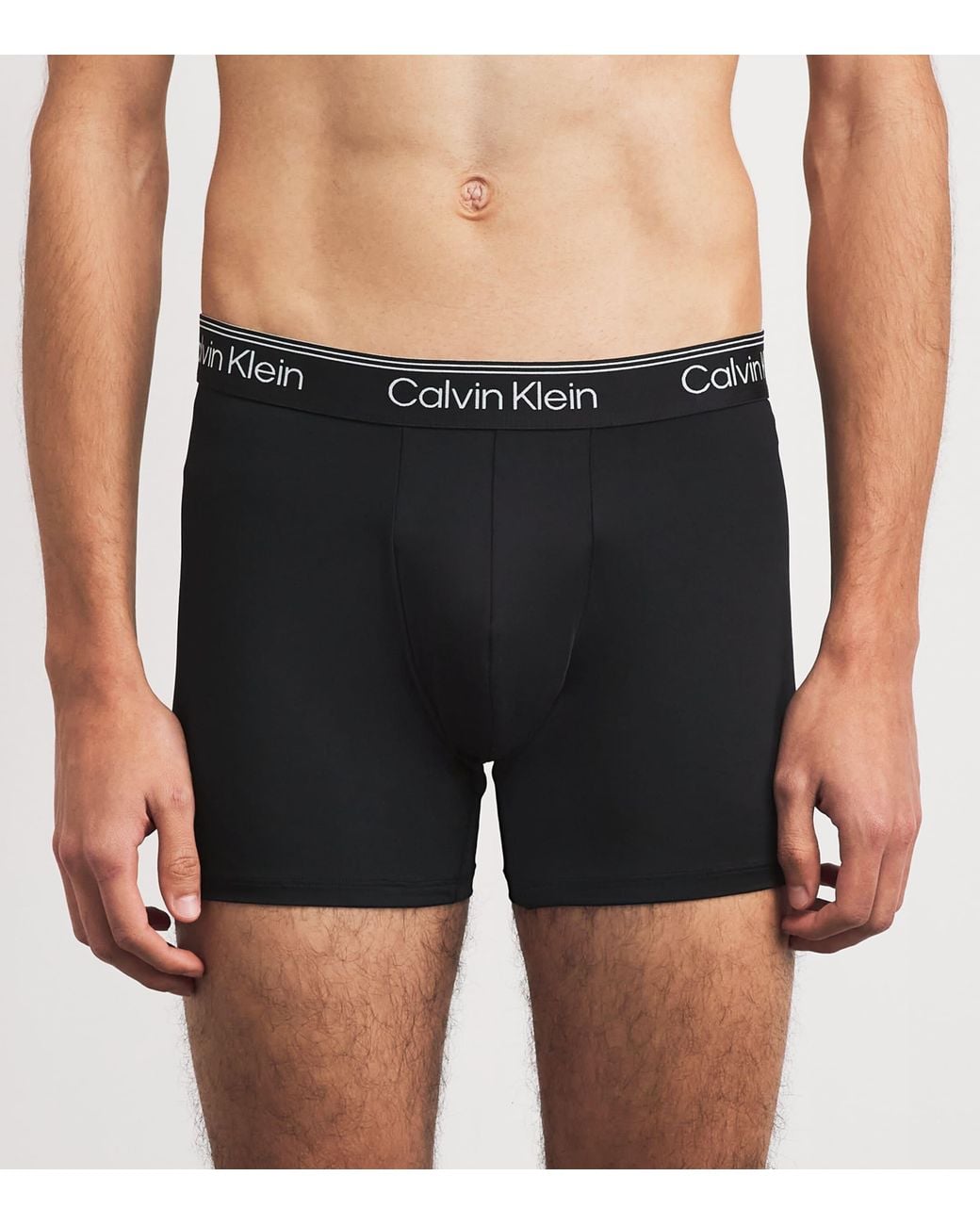 Calvin Klein Black Microfiber-Stretch Boxer Briefs for men
