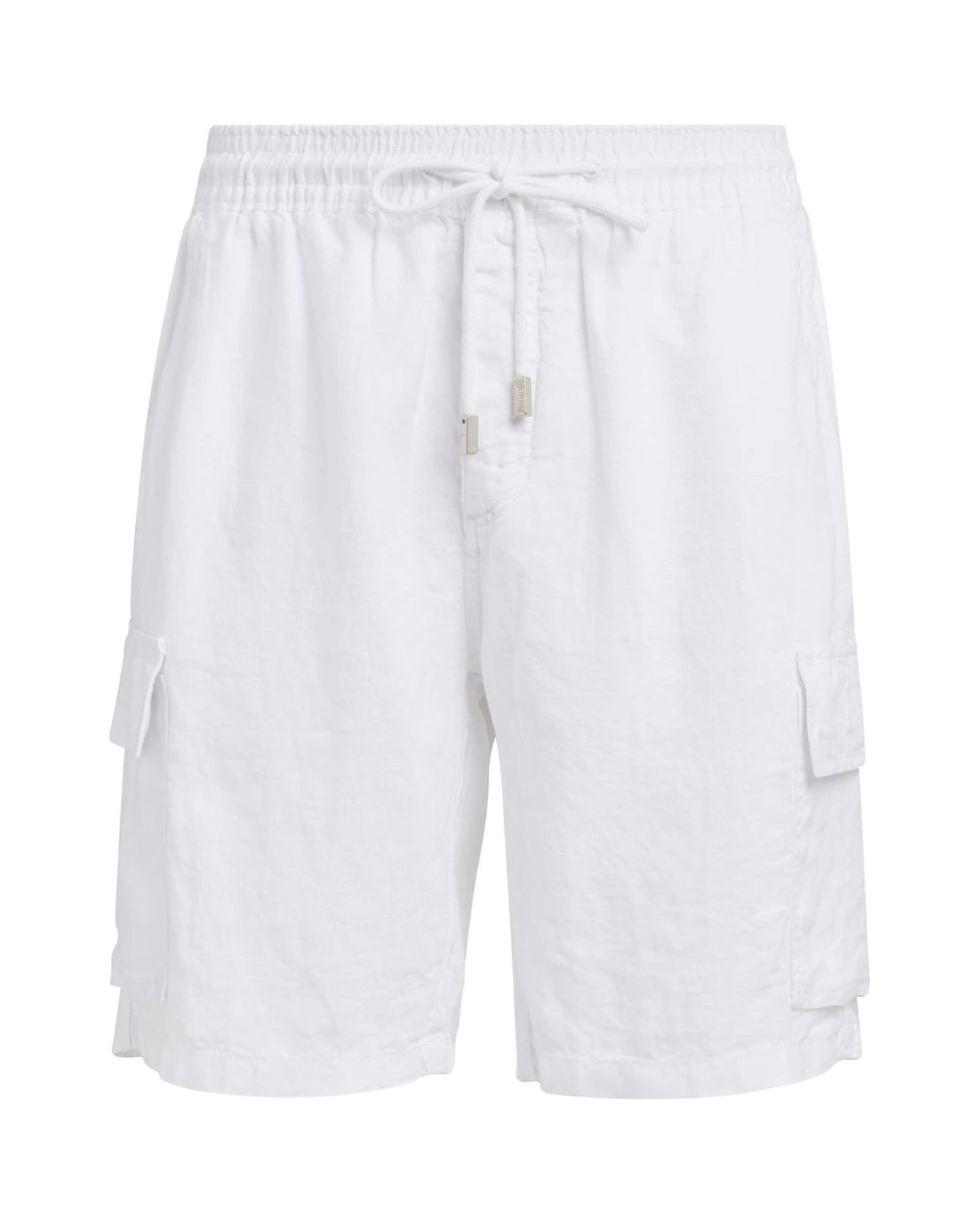 Vilebrequin White Linen Baie Shorts for men