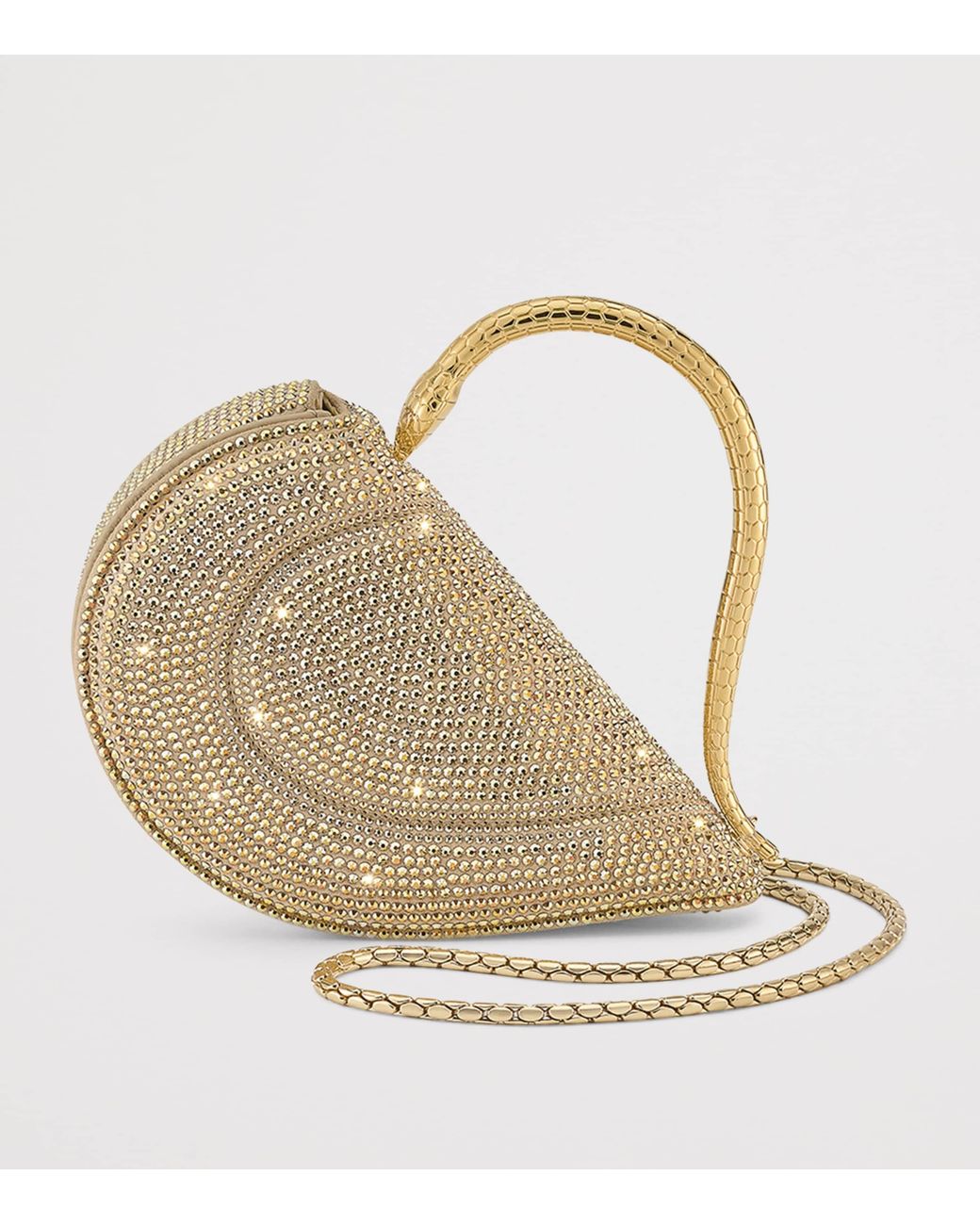 BVLGARI White Mini Leather Serpenti Cuoricino Top-Handle Bag