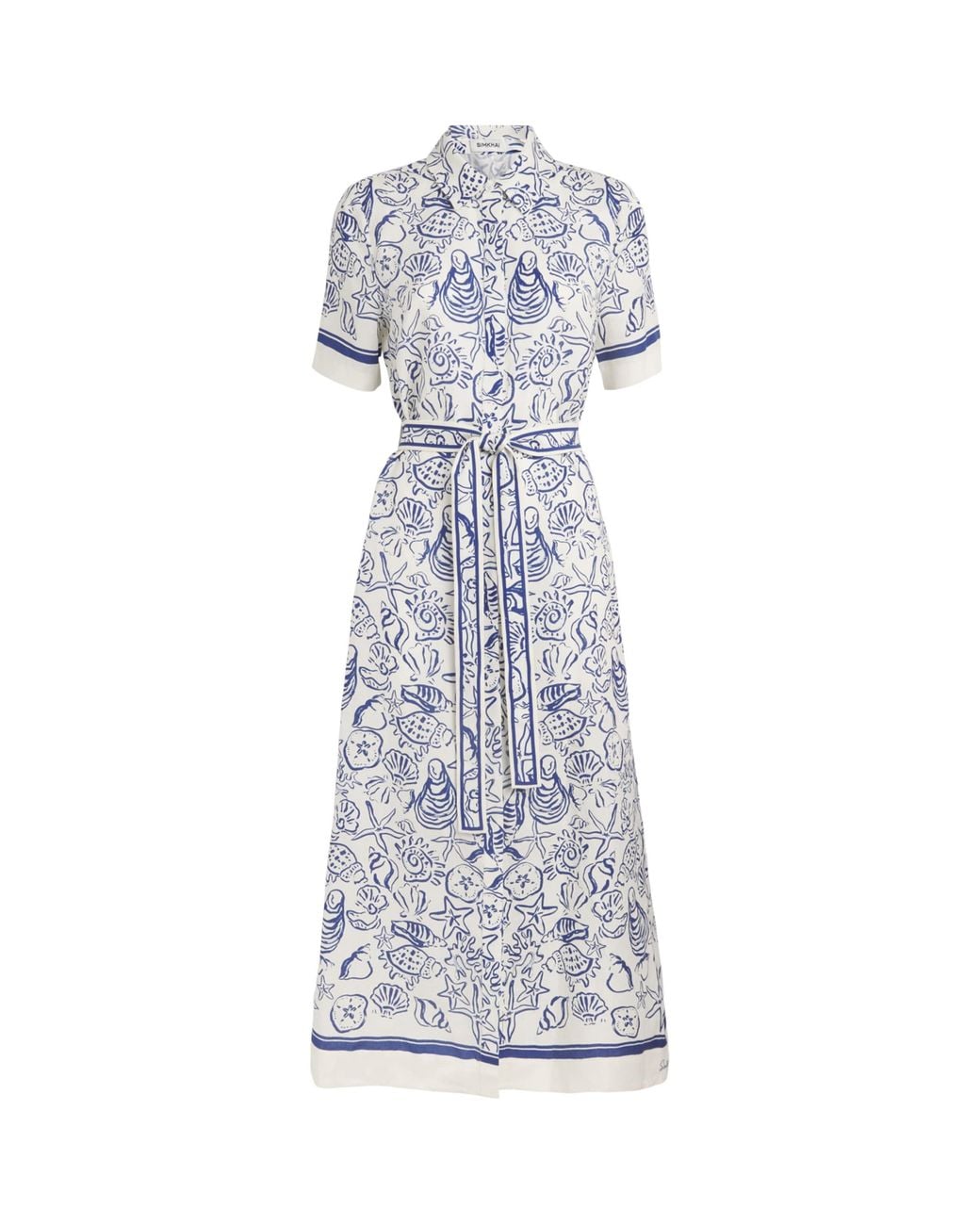 Jonathan Simkhai White Linen-Blend Audria Shirt Dress