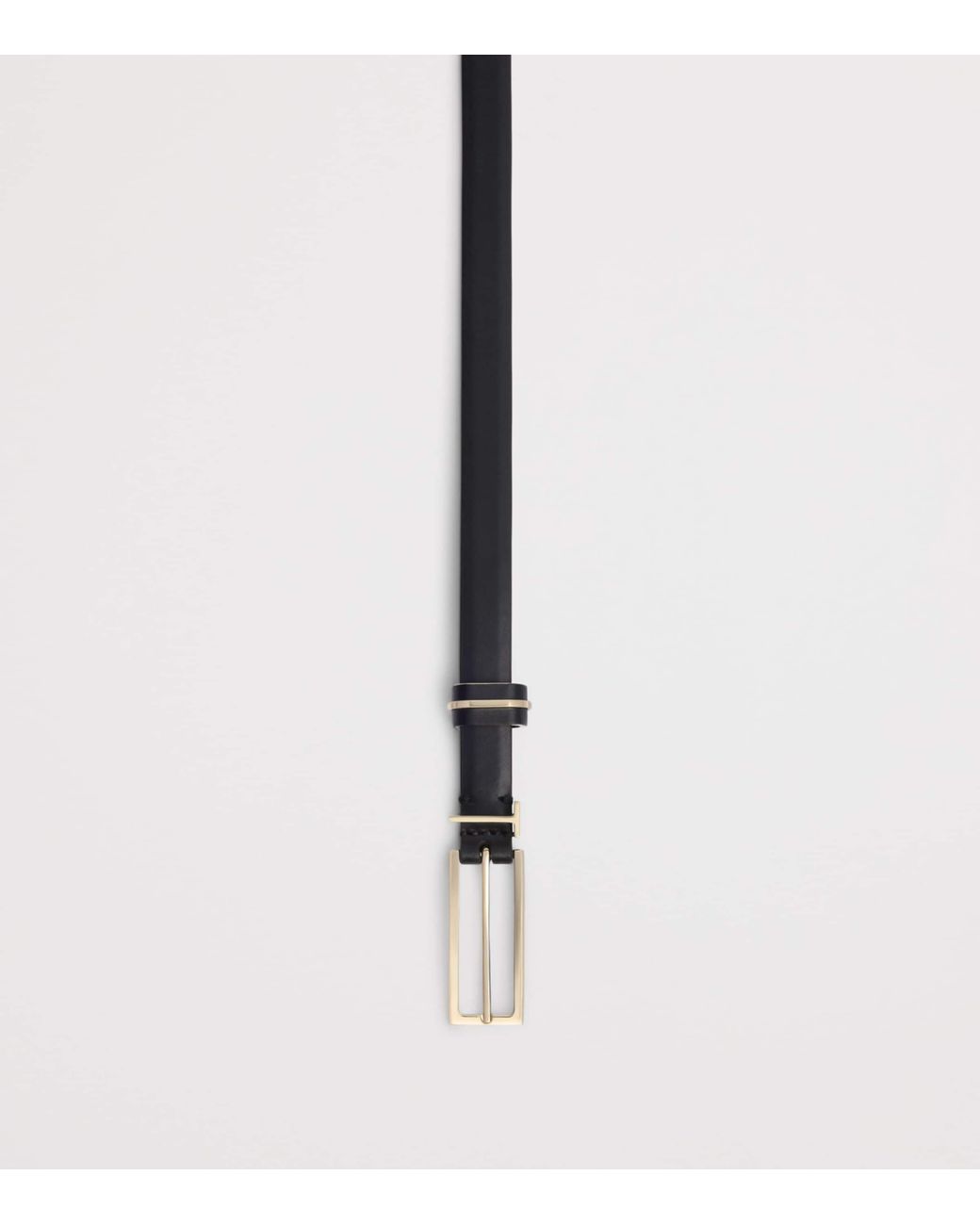 Tom Ford White Leather T Icon Belt