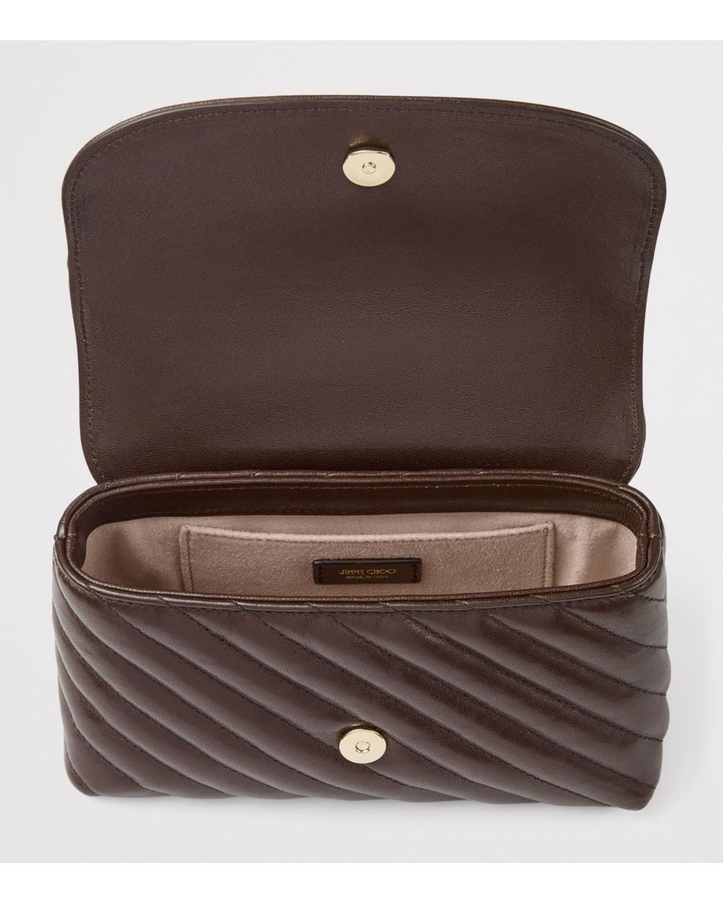 Jimmy Choo Brown Leather Curve Cross-Body Bag