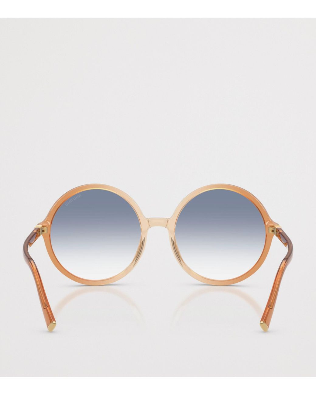 Miu Miu Blue Acetate Oversized Round Sunglasses