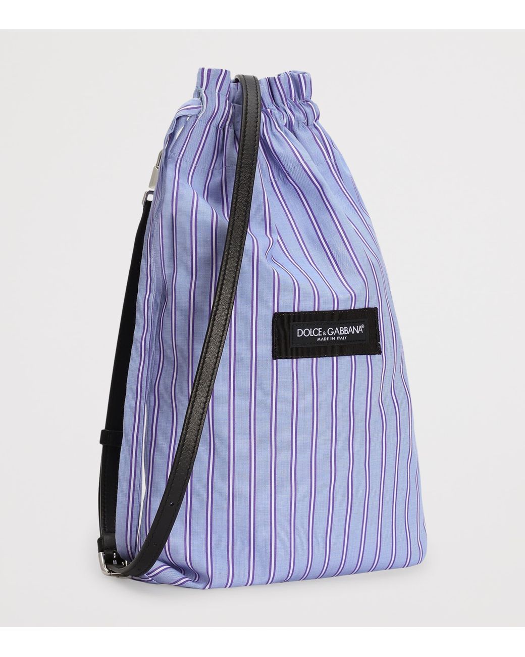Dolce & Gabbana Blue Cotton Poplin Crossbody Pouch for men