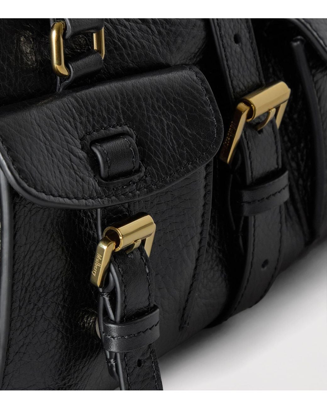 Mulberry Black Small Leather Roxanne Top-Handle Bag