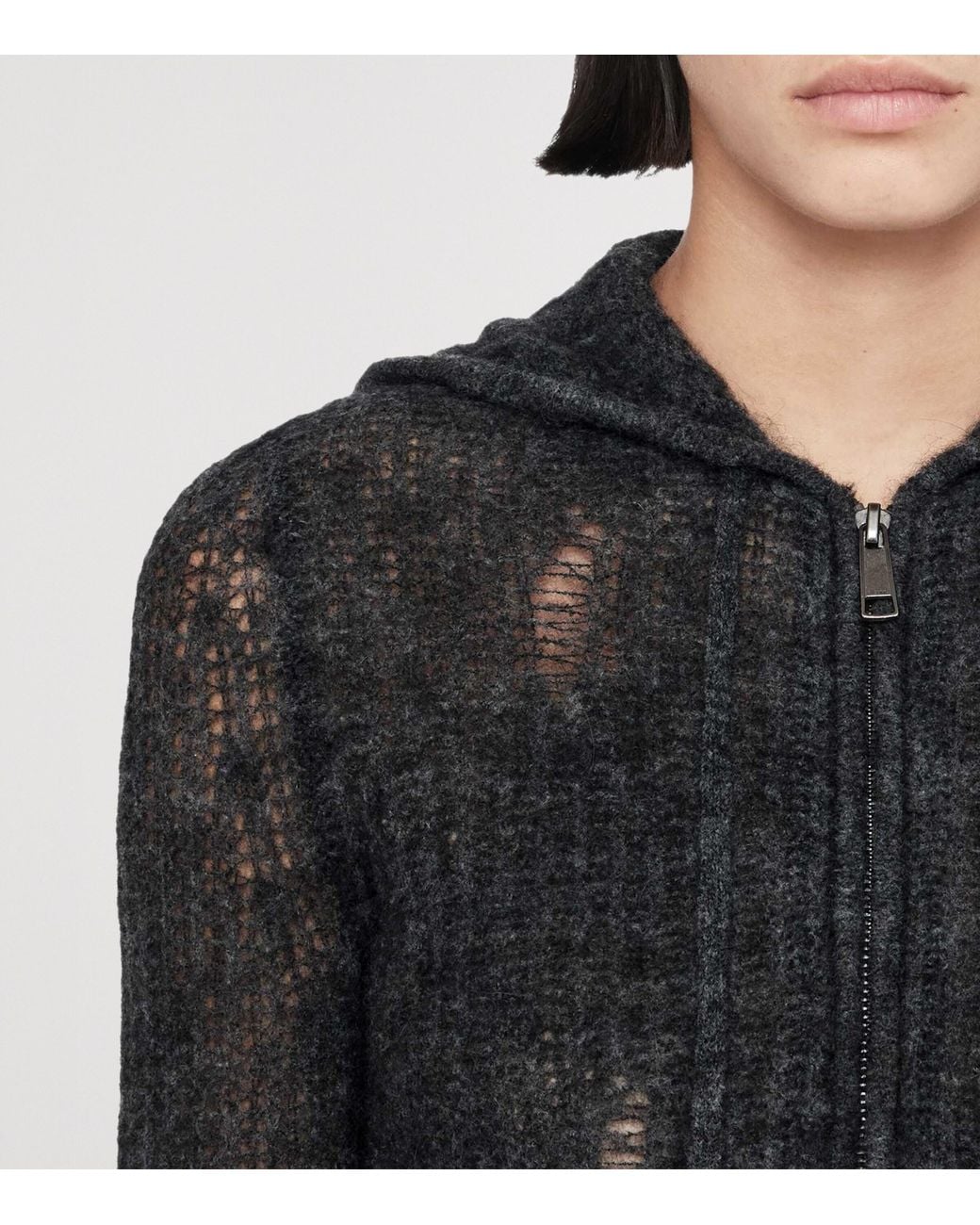 AllSaints Black Mabel Hoodie