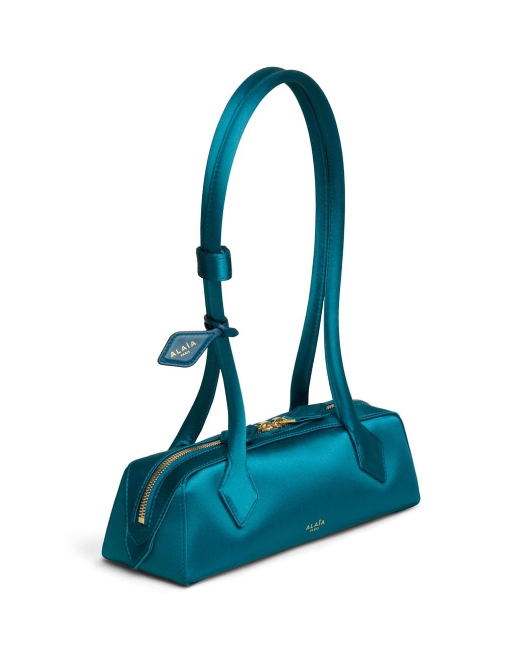 Alaïa Blue Small Satin Le Teckel Shoulder Bag