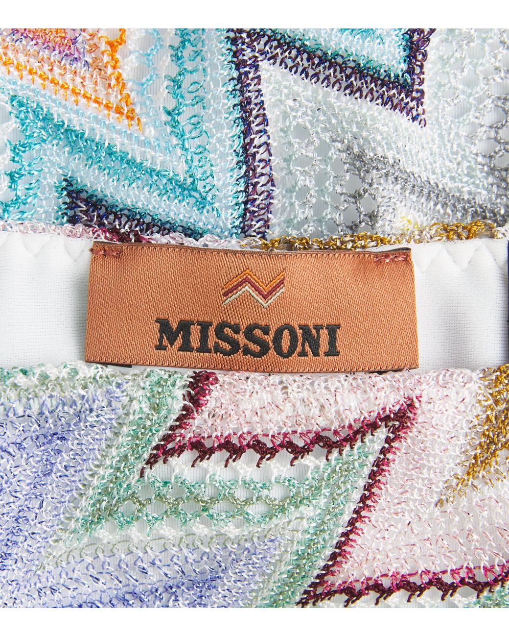Missoni White One-Shoulder Zigzag Bikini