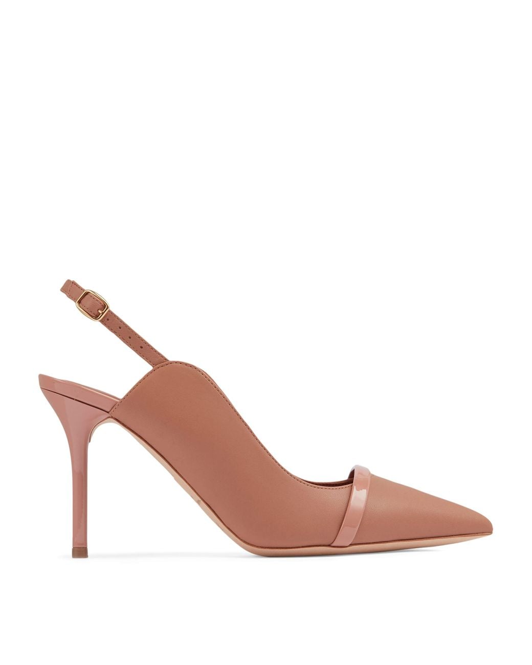 Malone Souliers Pink Leather Marion Slingback Pumps 85