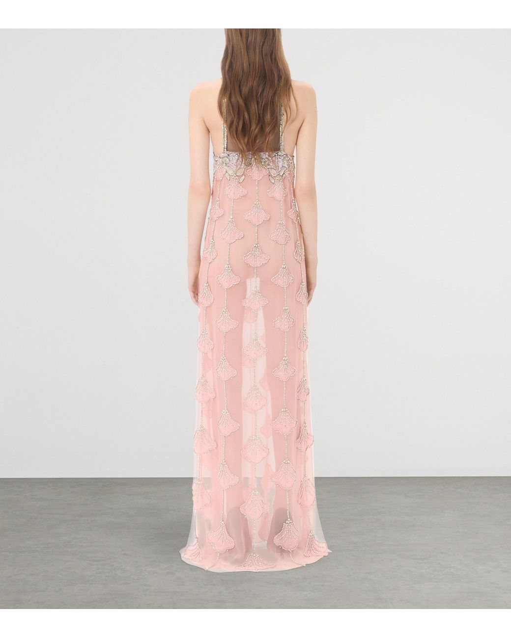 Valentino Pink Embellished Tulle Gown