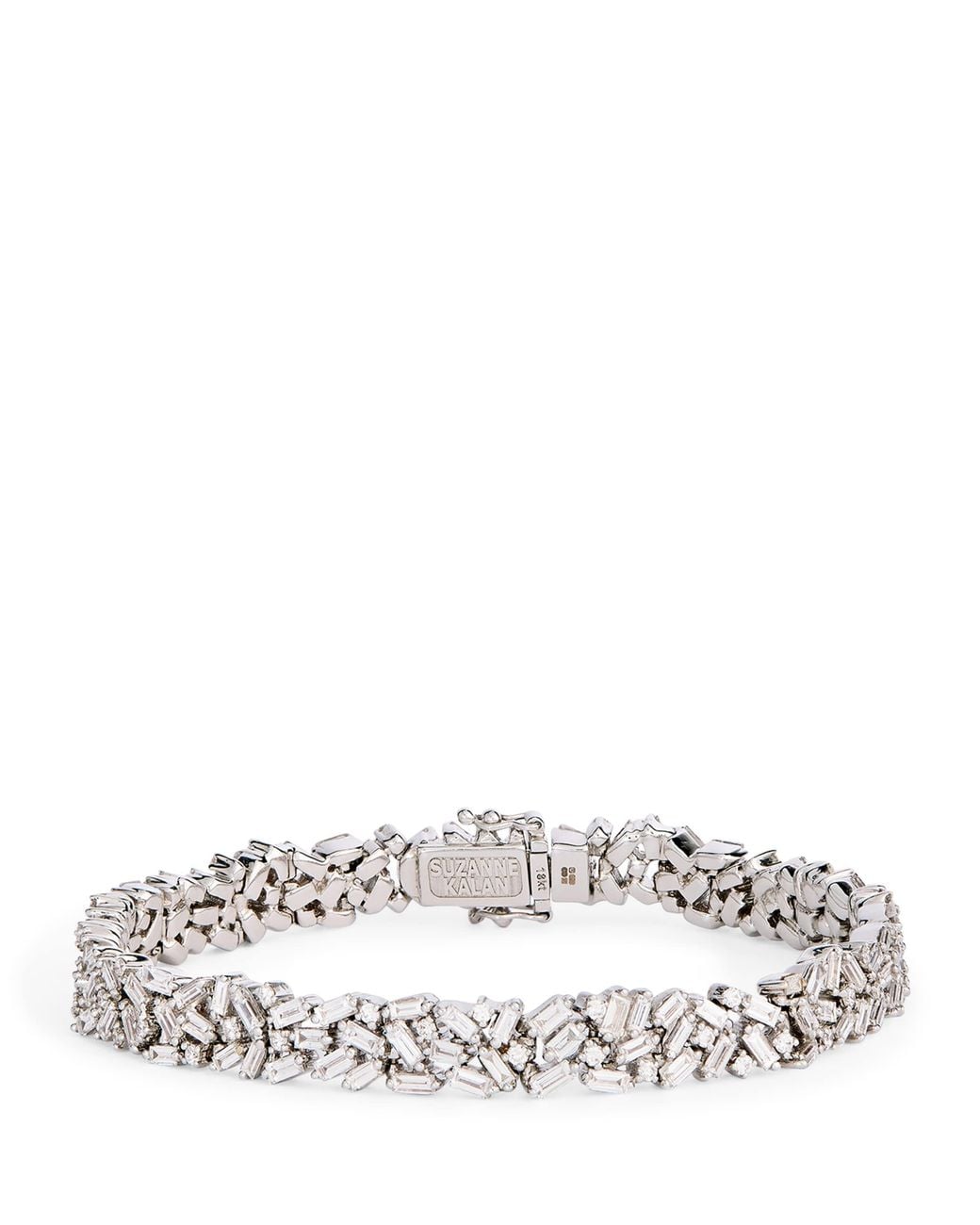 Suzanne Kalan White And Diamond Classic Midi Sparkler Tennis Bracelet
