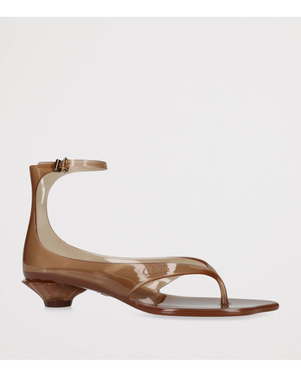 Chloé Brown Jelly Heeled Sandals 25