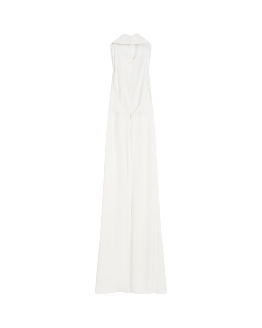 Givenchy White Satin Halterneck Maxi Dress