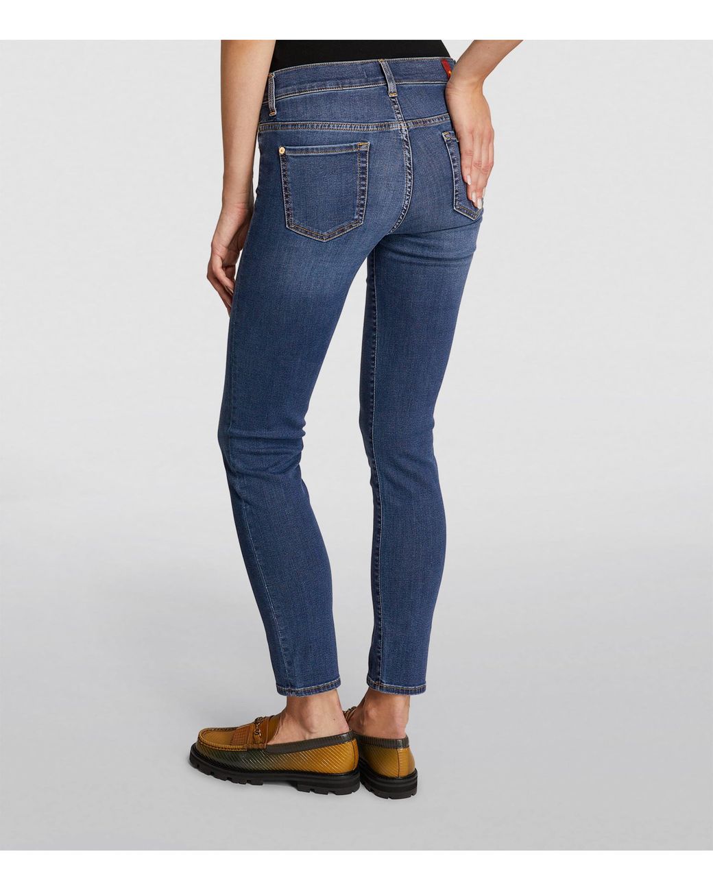 7 For All Mankind Blue Bair Roxanne Slim Jeans for men